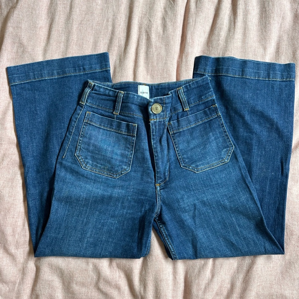Anthropologie Maeve Colette Cropped Jeans size 26 EUC